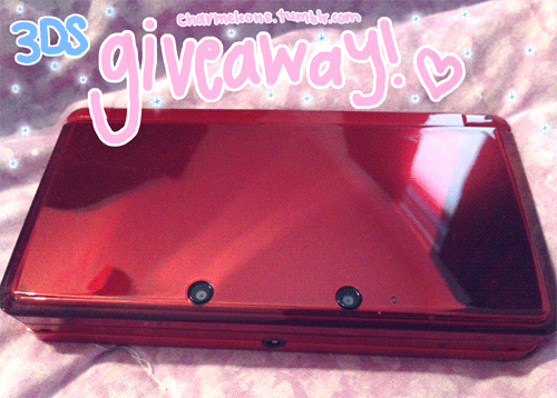 charmeleons:hey look its one of those giveaway things!!!!So I’m buying a 3DS XL soon, and when