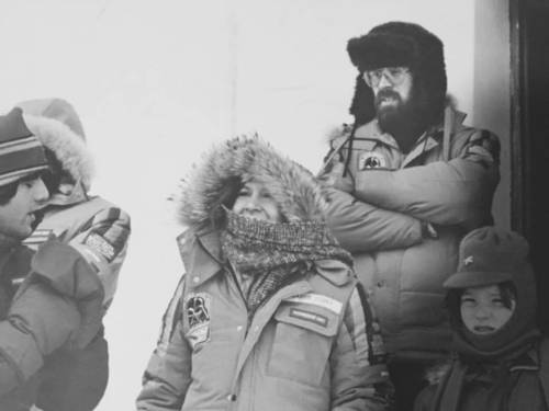 Carrie Fisher on location Finse, Norway for the filming of Empire Strikes Back @retrostarwarsstrikes