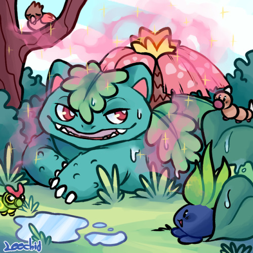 leechid:
“ #003 - Venusaur - The seed pokemon
“ After a rainy day, the flower on its back smells stronger. The scent attracts other Pokémon.
” ”