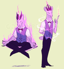 frigidloki:  ☆ some dapper baphomet[art