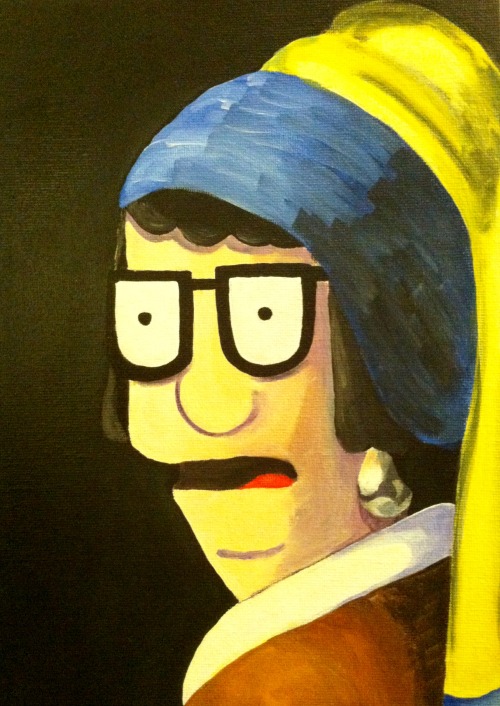 behindbobsburgers:  “Girl With a Pearl Ughhhhhhh” by Beth Clothier (via robotsandcupcakes: Tina is my queen!) 
