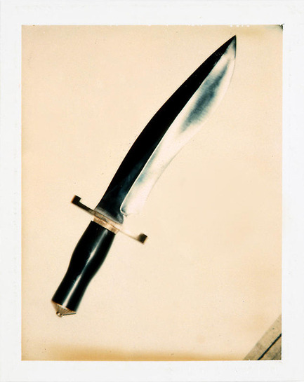 andywarhol-art:  Knives, 1981 polaroid photograph 4 x 3 ¼ inches; 10.2 x 8.3 cm