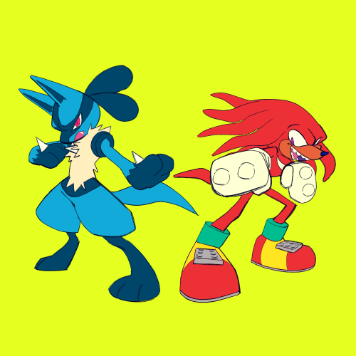 n0thingbutn0nsense: I always thought Lucario would be the perfect pokemon for Knuckles