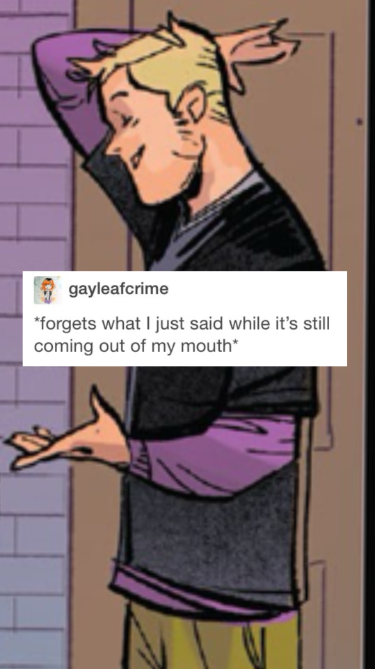 Comic Clint Barton + Text Posts