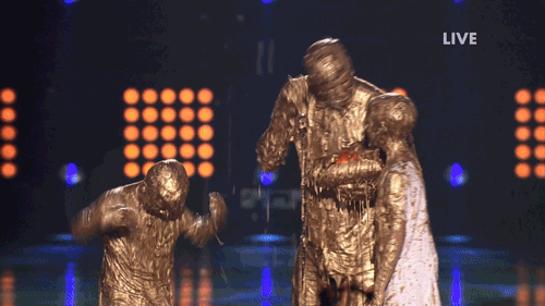 nickelodeon:  David Beckham and his sons get GOLD slimed after he accepts the 2014 KCS GOLDEN blimp! 