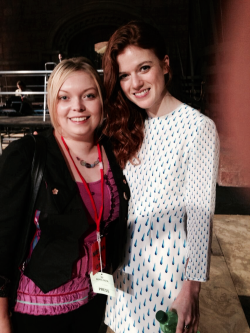 my-queen-rose-leslie:  @KirstenElder: Rose Leslie from Game of Thrones was on set today for the Royal Visit at the Titanic Quarter Belfast. 