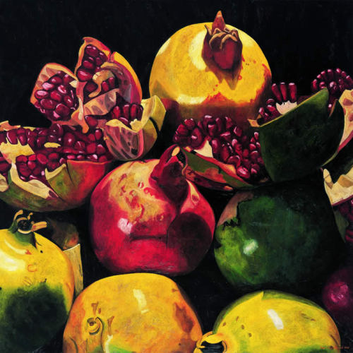 lilithsplace:‘Creole square Pomegranates’, 2005 - Pedro Diego Alvarado (b. 1956). P