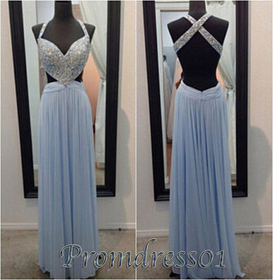 Light blue prom dress