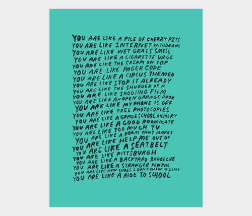 WORD UP pieces are now available in two sizes as high quality archival prints thanks to the fine fol