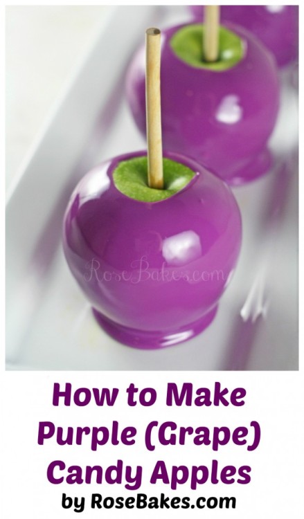 365daysofhalloween: How to Make Purple Candy Apples