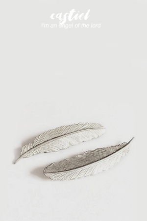 deanwinchsteir: ☆ character posters: castiel ↳ If the pizzaman truly loves this babysitter, why does