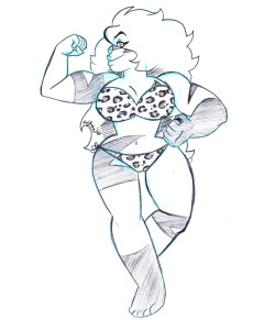 Grimphantom2:  Croxovergoddess:  Patreon Request!  ~Jasper In A Leopard Print Bikini!~