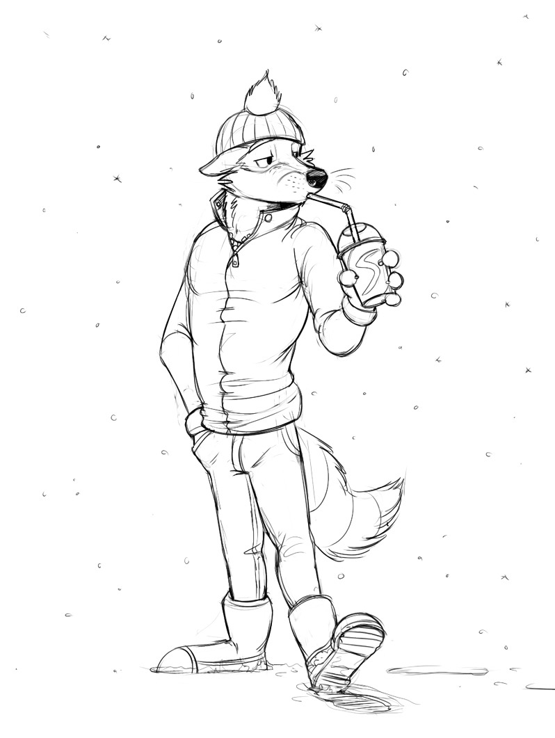 temiree:  Ryan is taking in the first snow like a champ. 