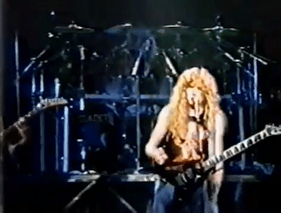 megadeth playing ‘liar’ live in poughkeepsie | 1/10/1988 #this entire album is so angry its so good #my gifs#dave mustaine#megadeth#thrash metal#80s metal#poughkeepsie 1988