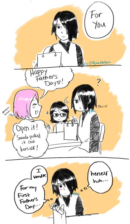 elpajaronalgon:  salty sarada is my favim sorry im not good at drawing comics  but i HAD TO THAT IDEA WAS JUST TOO GOOD. Credit to flowerslut for the idea.  yes, Papasuke is old school and reads newspapers