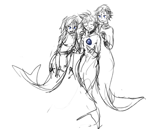 cloudcastor:  some sketches based on a fic i read a long time ago