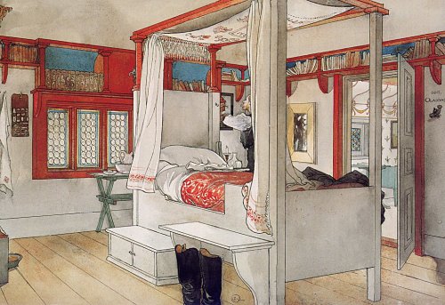 Daddy’s Room, 1895, Carl LarssonMedium: watercolor,paper