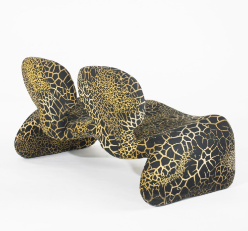 Olivier Mourgue, Djinn settee, 1965. Jersey Fabric over steel frame. For Airborne International, Fra