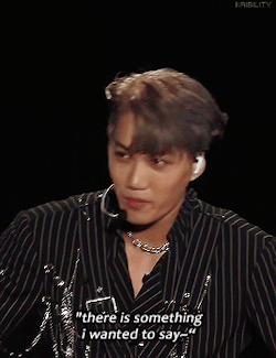 kaibility:“this means ‘i love you’!” ♡ jongin’s cute ment in english — 191005, SuperM showcase.