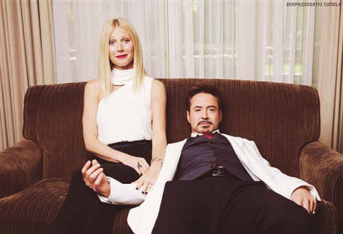 graphiccreativ:  Gwyneth & Robert pose for a portrait at the Four Seasons Hotel in LA [22.04] 