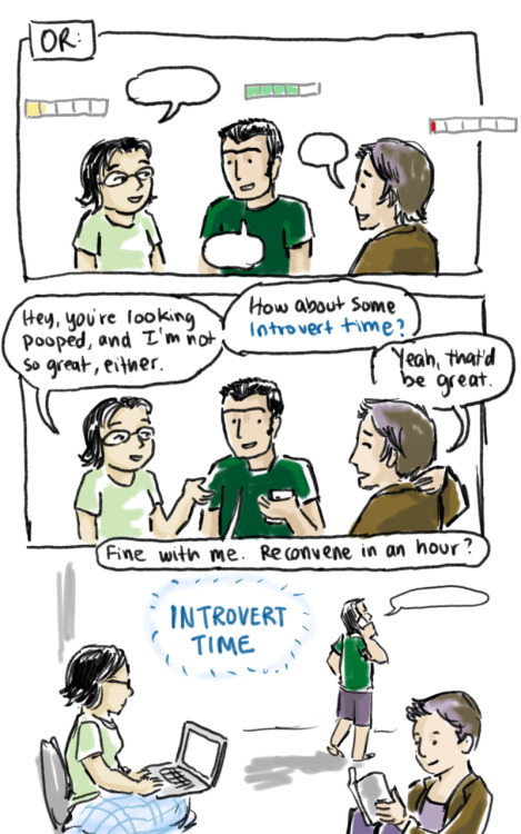 animatedamerican:sci-fantasy:summercomfort:If Introvert Time isn’t a real thing yet, it should