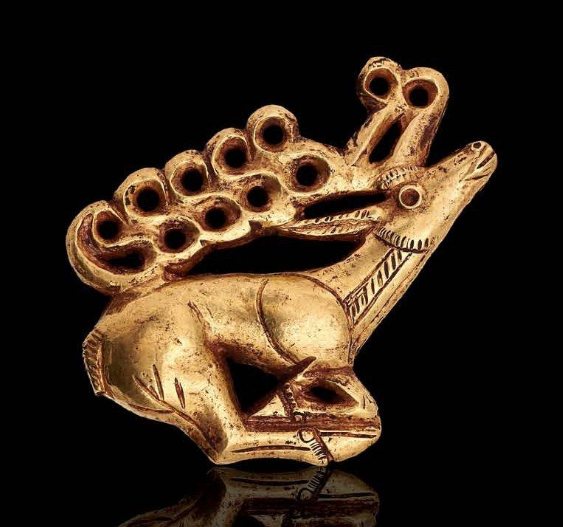 archaicwonder:Scythian Gold Deer Ornament, 7th-6th Century BC