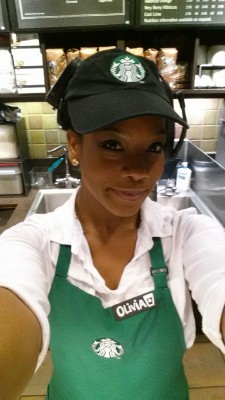 blackfashion:iridessence:1225pm:naturallylivi:Because I’m the only black person at my job. You Better rep Olivia!   It’s Working Class women’s day AND the black out so we have to reblog this!  #OLIVIAFROMSTARBUCKS