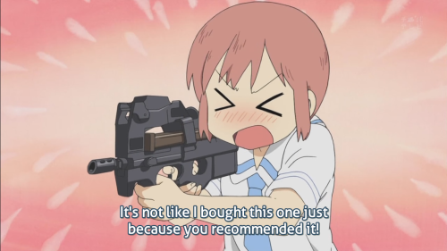 angstysatsuki:  It’s all fun times and soda cans until someone pulls out a P90.