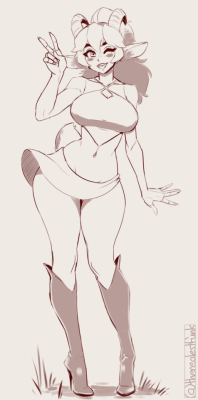 Therealfunk: Sketch Comm For @Demschai Of Their Cute Goat Girl Siri.   Twitter /