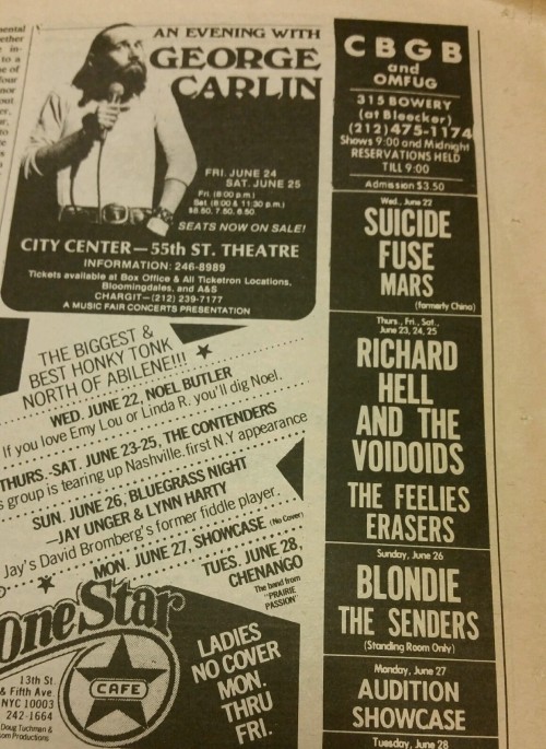 SoHo Weekly News, NYC, mid 1970s.