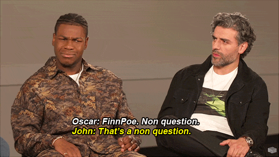 lily-orchard: justlookatthosesausages: adreamingofguns: angelsaxis: raghels: FinnPoe. That’s a