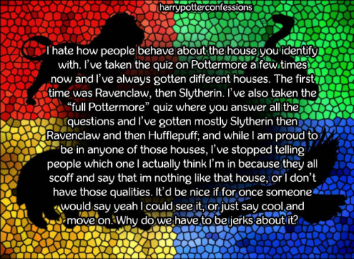 I hate how people behave about the house you identify with. I’ve taken the quiz on Pottermore a few 