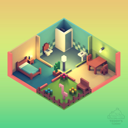 8bit-inspired design of doll house