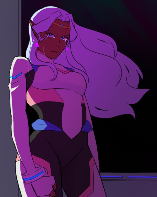 knivesama:Voltron season 2 is coming out tomorrow!!! I drew an Allura to hold down my excitement. :)