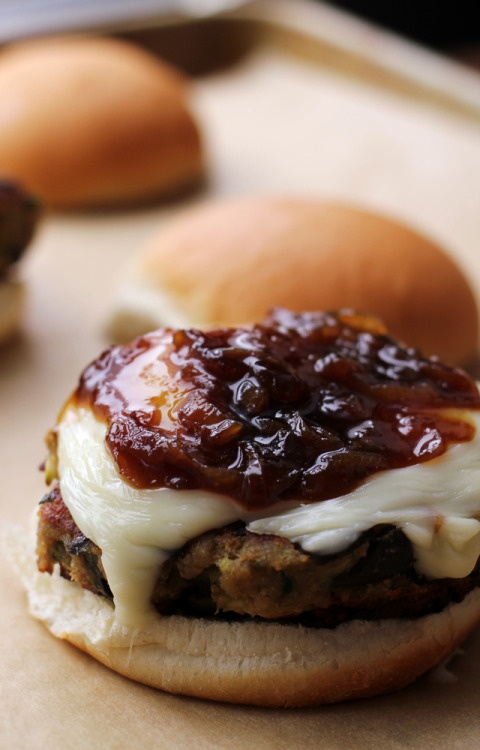 food52:You’ll never forget this burger – vegetarian or not.Eggplant Burgers with Honey Beer-Glazed C