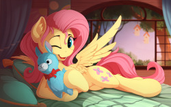 yakovlev-vad:   Of course, the best toy for Fluttershy is Angel but… I think there is nothing wrong with having someone else ^^ Who know, may be she even have a whole collection of plush toys and we don’t know about it) In any case, I hope Angel will