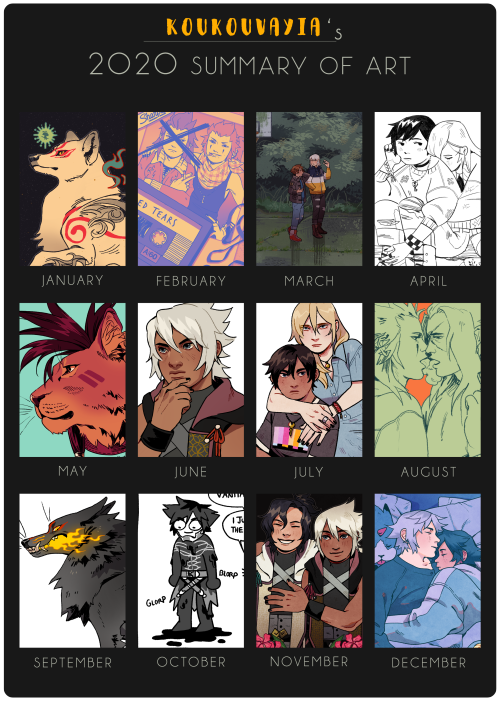 Mostly sketches, not a lot of finished pieces this year… you know how it is