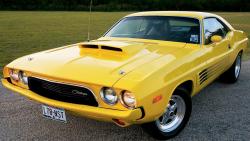 juuuustblaze:  americanclassicmusclecars:  American Muscle Cars… 1973 Dodge Challenger  Love that color 