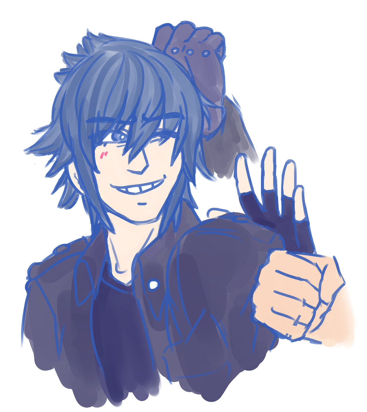 nikutsuneart:  errybody just givin a friendly bonk :^)we finally played ff15 and