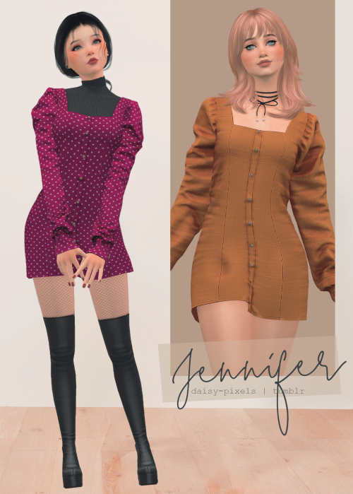  - ̗̀  Jennifer Dress  ̖́- (TS4)Download: Patreon | My Blog (April, 30th)New Mesh | Whole Body. Base