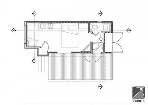 tinyhometrail:  160 Square Foot Shipping Container Home(Source)