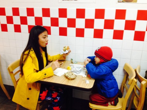 sunlitevenings:Asian InvasionThrowback to last Easter when we went to Five Guys after strolling and 