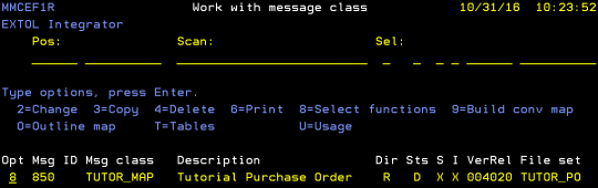 cleo extol integrator mapping substring work with message class