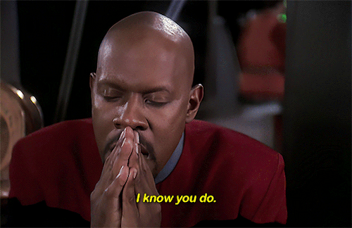Back to “Rejoined”, Benjamin appears to weigh his response to Jadzia, then says “I know you do”.