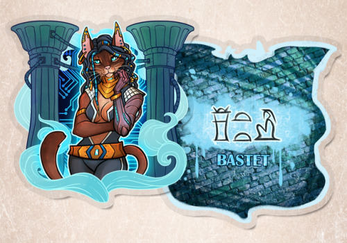 Just finished some Egyptian cyberpunk charms, now for preorder! Got Bastet, Anubis, Setekh, Hathor, 