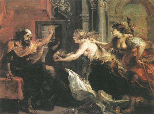 Tereus Confronted with the Head of His Son Itylus, 1638, Peter Paul RubensMedium: oil,panel