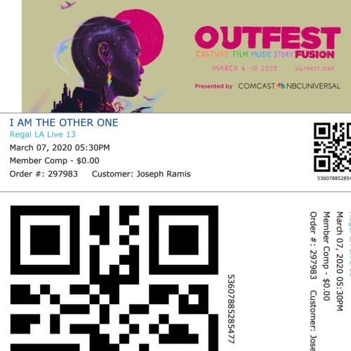 Here for #OutfestFusion #LGBT #FilmFest #Screening #IAmTheOtherOne #Volunteer #Member #RegalLALive #