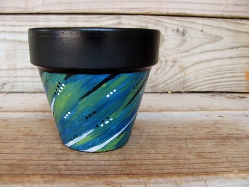 the-minthe: Painted Pots for Sale at TheMinthe Electric Current Lovely Lilac Midnight Mystery Flower