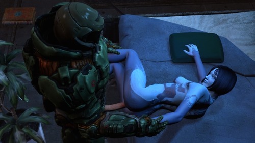 Porn big-daddys: Cortana and Doomguy is now animated photos