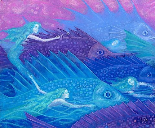 2mysticmoons: mermaidenmystic:Ocean Nomads by Russian contemporary artist Julia Khoroshikh / Clipso-